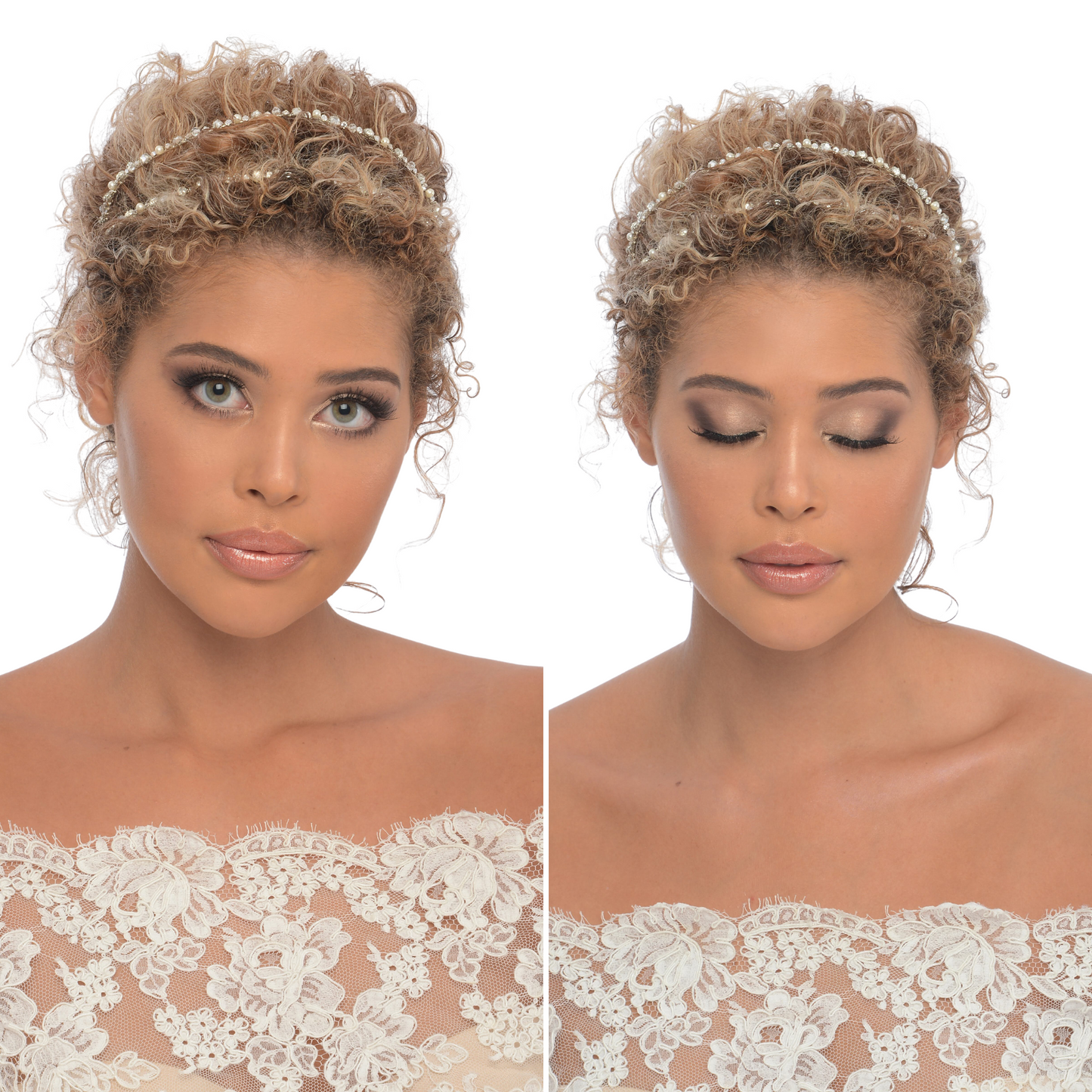 Shimmer and Gold Bridal Makeup Collection